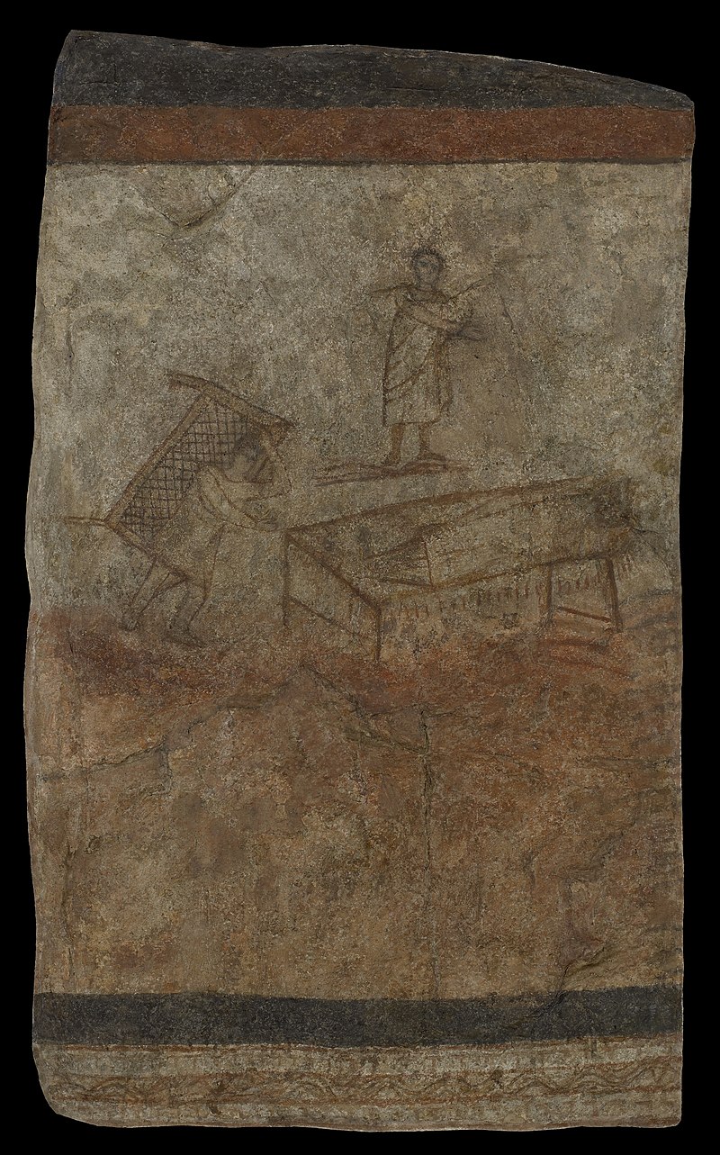 Una imagen pintada sobre yeso de alrededor del año 235 d. C. de Jesús sanando a un hombre paralítico, uno de los primeros retratos conocidos de Cristo.
